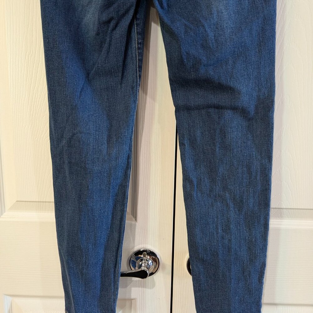 LICTZNEE Women’s Skinny Stretch High Rise Jeans, Dark Blue, Size 12 - Picture 7 of 10